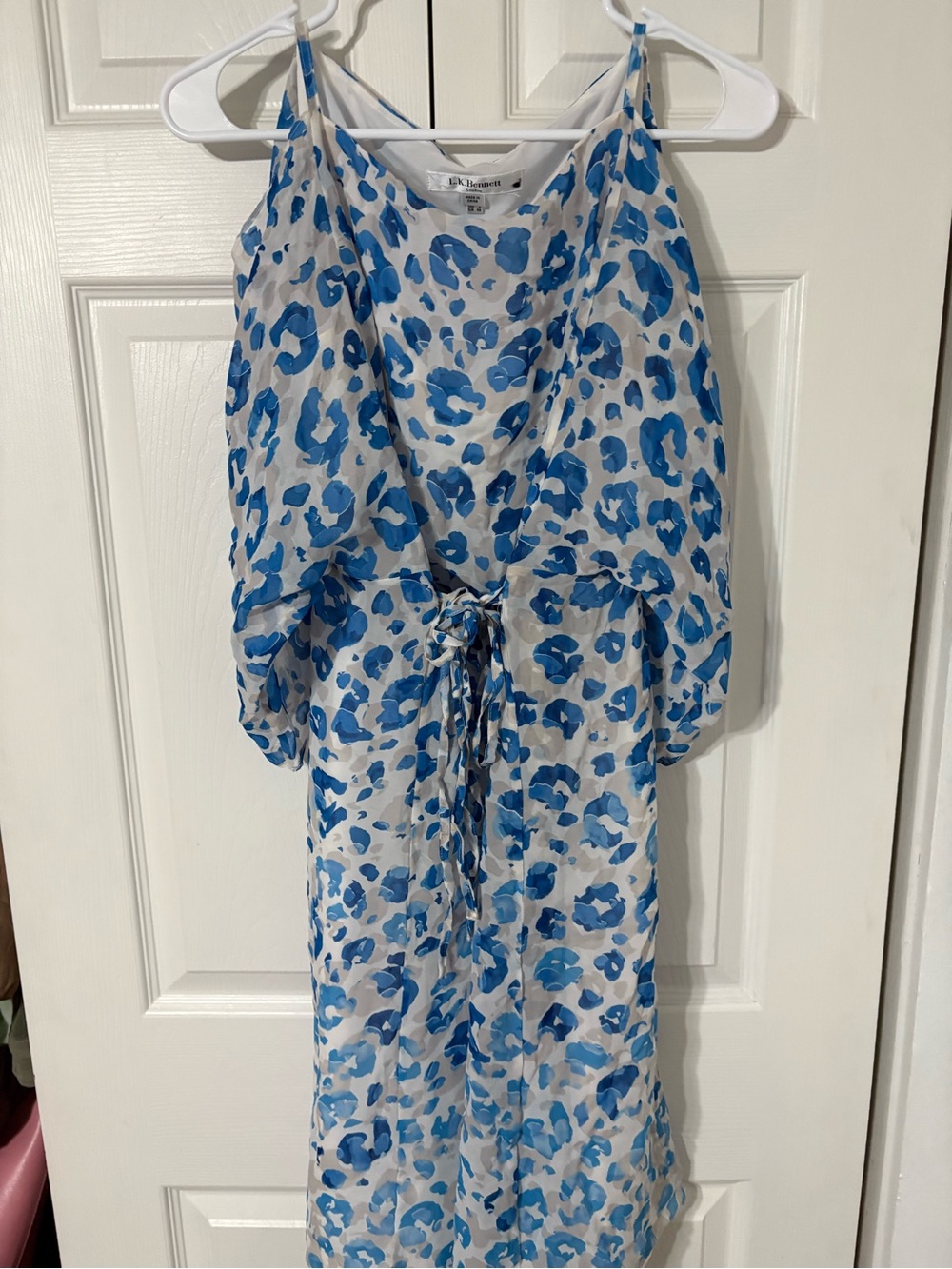 LK Bennett Blue and White Print Dress